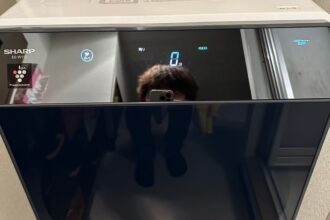洗濯機クリーニング 日進市 ドラム式 シャープ ES-W112 引越し前のクリーニング