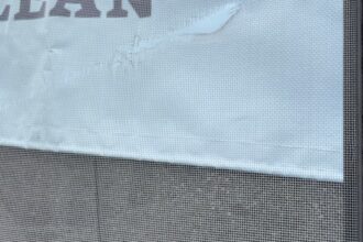 網戸破れてる